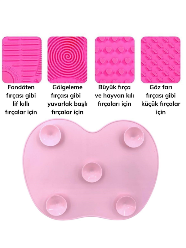 Mucit Home Makyaj Fırçası Temizleme Matı Aparatı Aleti Küçük  Pratik Kolay