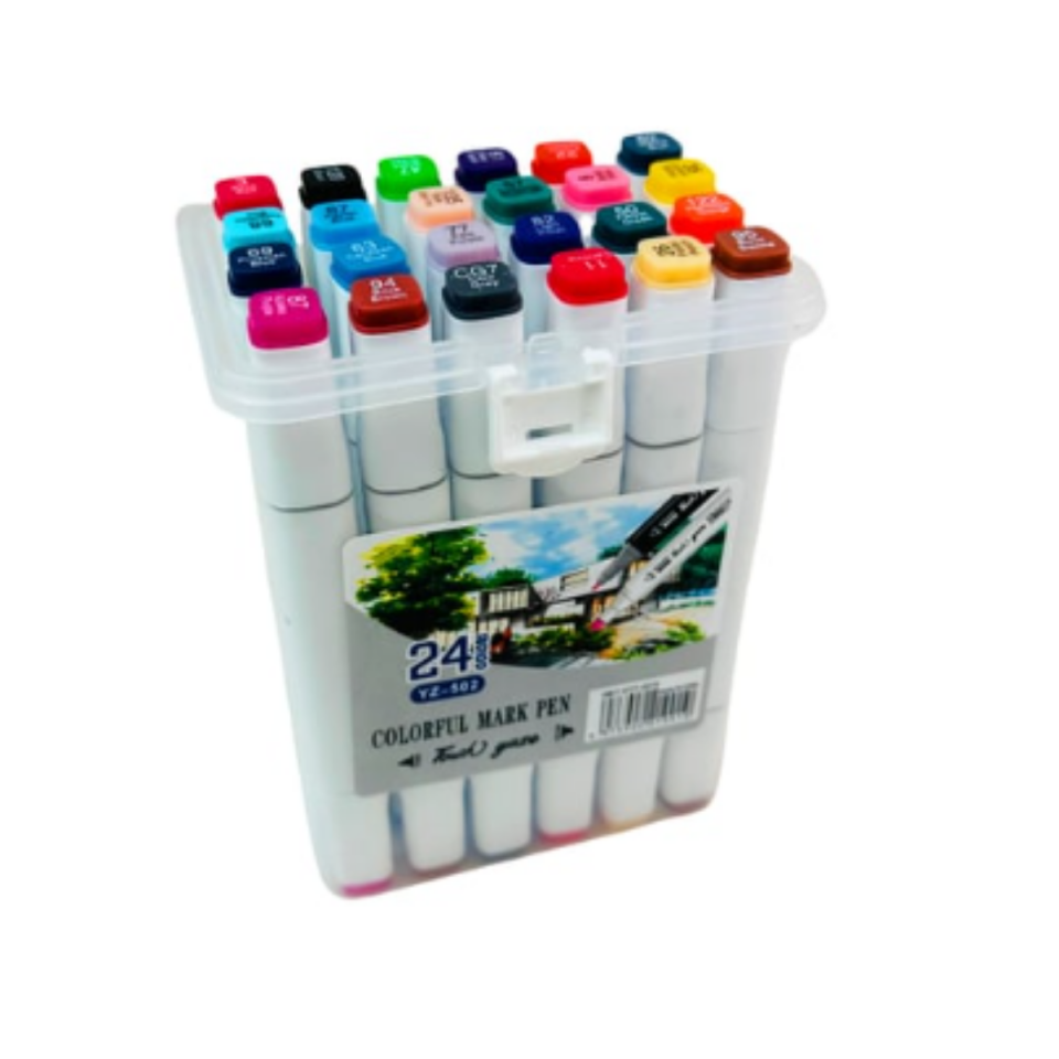 Mucit Home  Çift Taraflı 24lü Marker Kalem Set Colorful