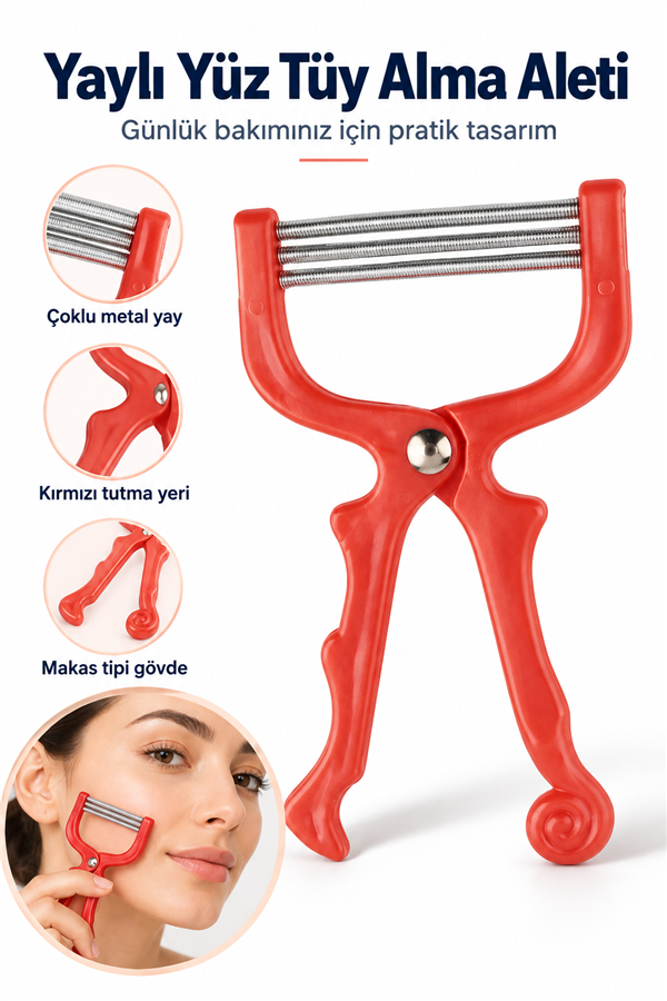 Mucit Home Yaylı Kaş Bıyık Yüz Tüy Alma Aleti Yaylı Yüz Epilasyon Aleti
