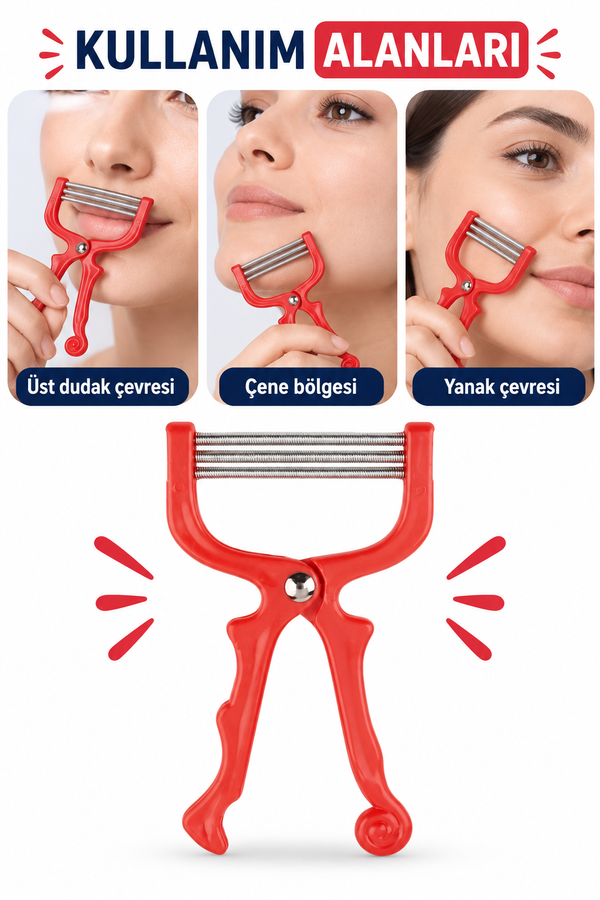 Mucit Home Yaylı Kaş Bıyık Yüz Tüy Alma Aleti Yaylı Yüz Epilasyon Aleti