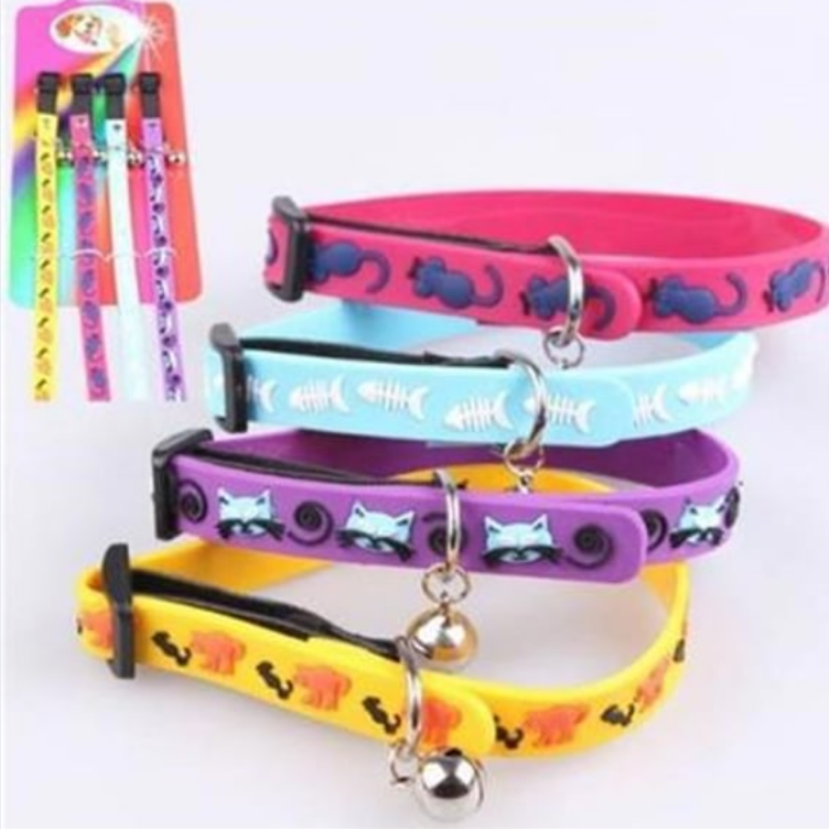 Mucit Home  Çıngıraklı Zilli Sevimli Renkli Slikon Kedi Köpek Boyun Tasması