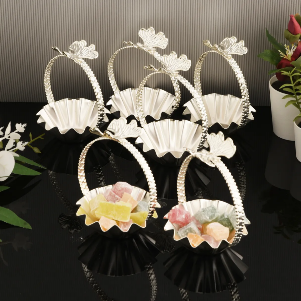 Mucit Home  KELEBEKLİ SEPETLİ LOKUMLUK 6 ADET