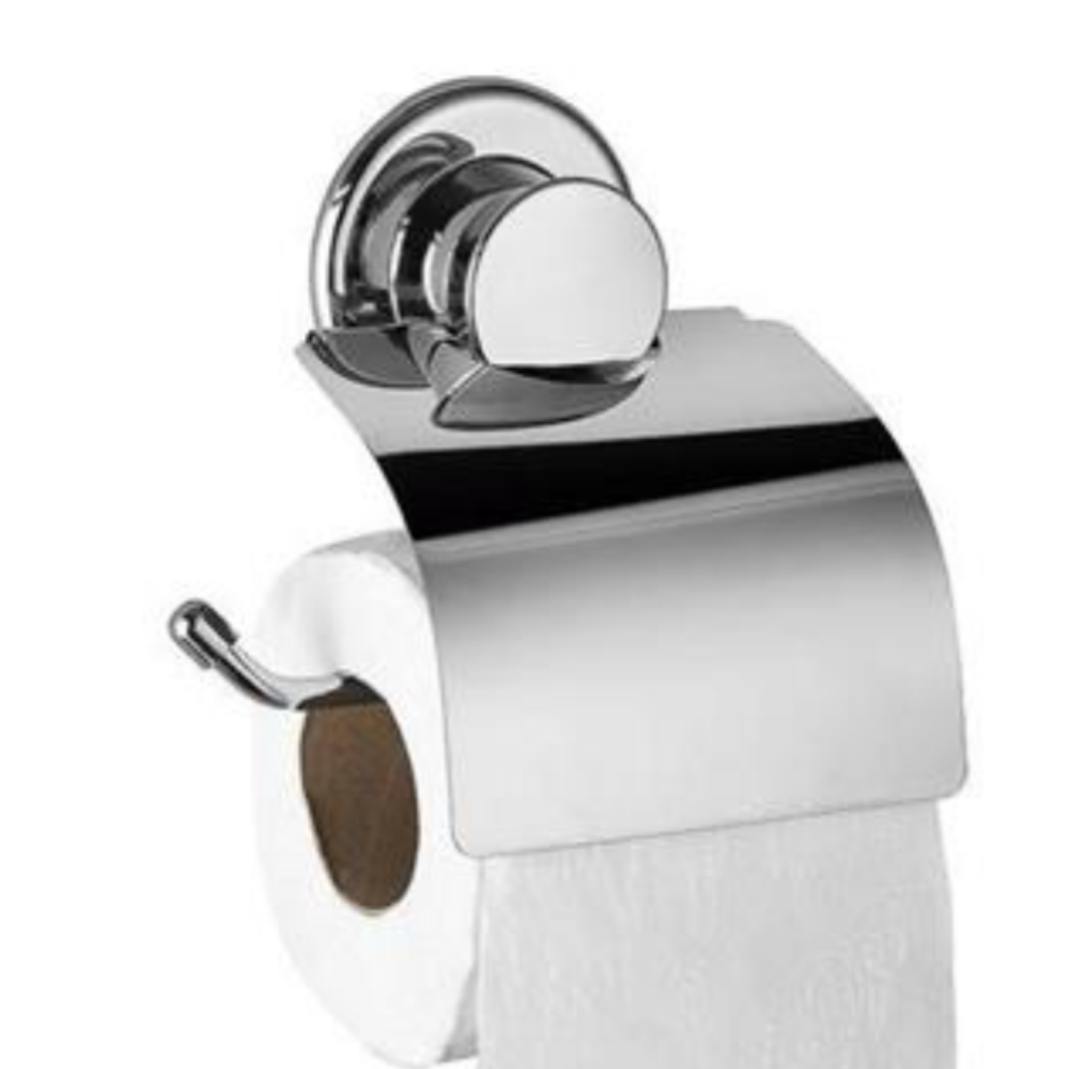 Mucit Home  Yapışkanlı Metal Kapaklı Tuvalet Kağıtlık Vantuzlu