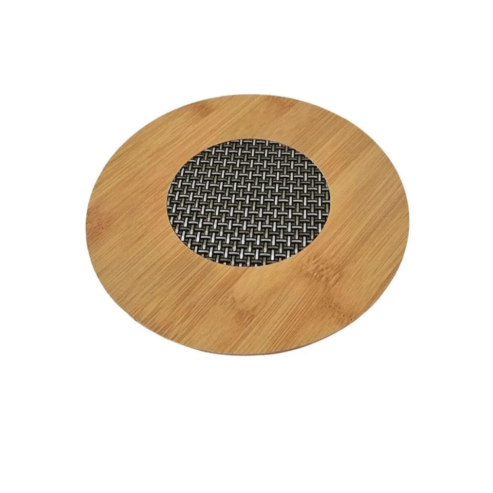 Mucit Home (1 ADET) Ahşap Bambu Nihale, Çaydanlık Altı Sıcak Tencere Için Ahşap Nihale Altlık Kare Yuvarlak