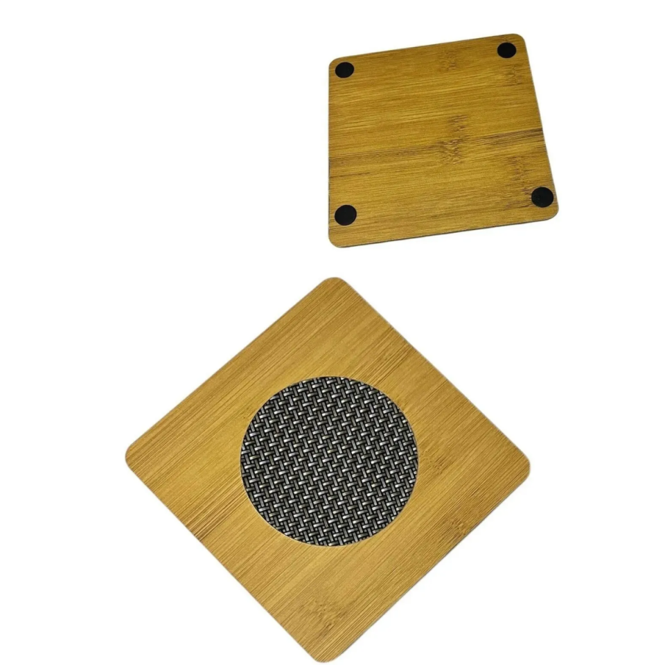 Mucit Home (1 ADET) Ahşap Bambu Nihale, Çaydanlık Altı Sıcak Tencere Için Ahşap Nihale Altlık Kare Yuvarlak