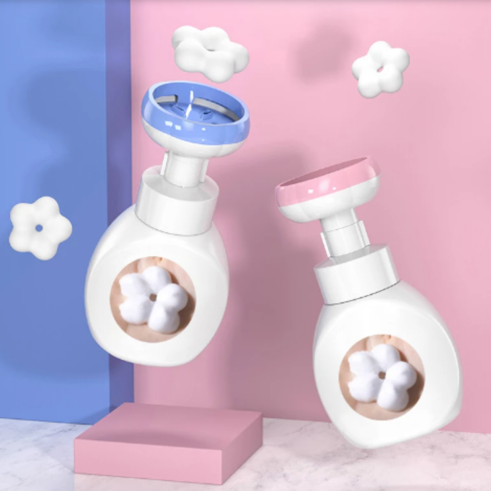 Mucit Home  Çocuklar İçin El Yıkama Sabunluğu Çiçek Şekilli Köpük Verici Sıvı Sabunluk 300 Ml El Köpük Dağıtıcı