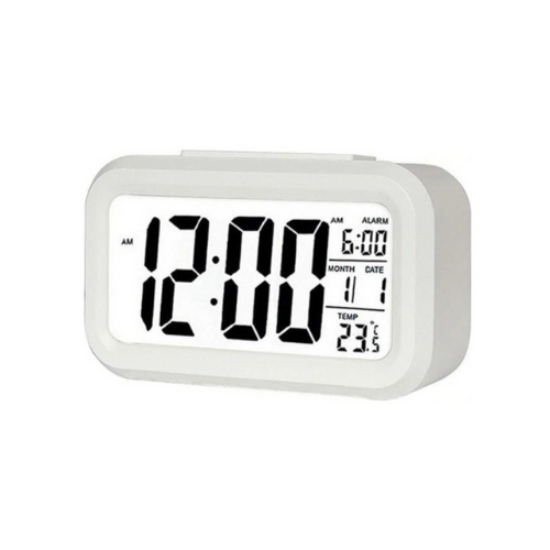 Mucit Home LCD Işıklı Sensörlü Termometreli Alarmlı Fotoselli Akıllı Dijital Masa RENKLİ 1 ADET