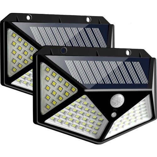 Mucit Home 100 LED Solar Güneş Enerjili Hareket Sensörlü Bahçe Garaj Ev Aydınlatma Lambası
