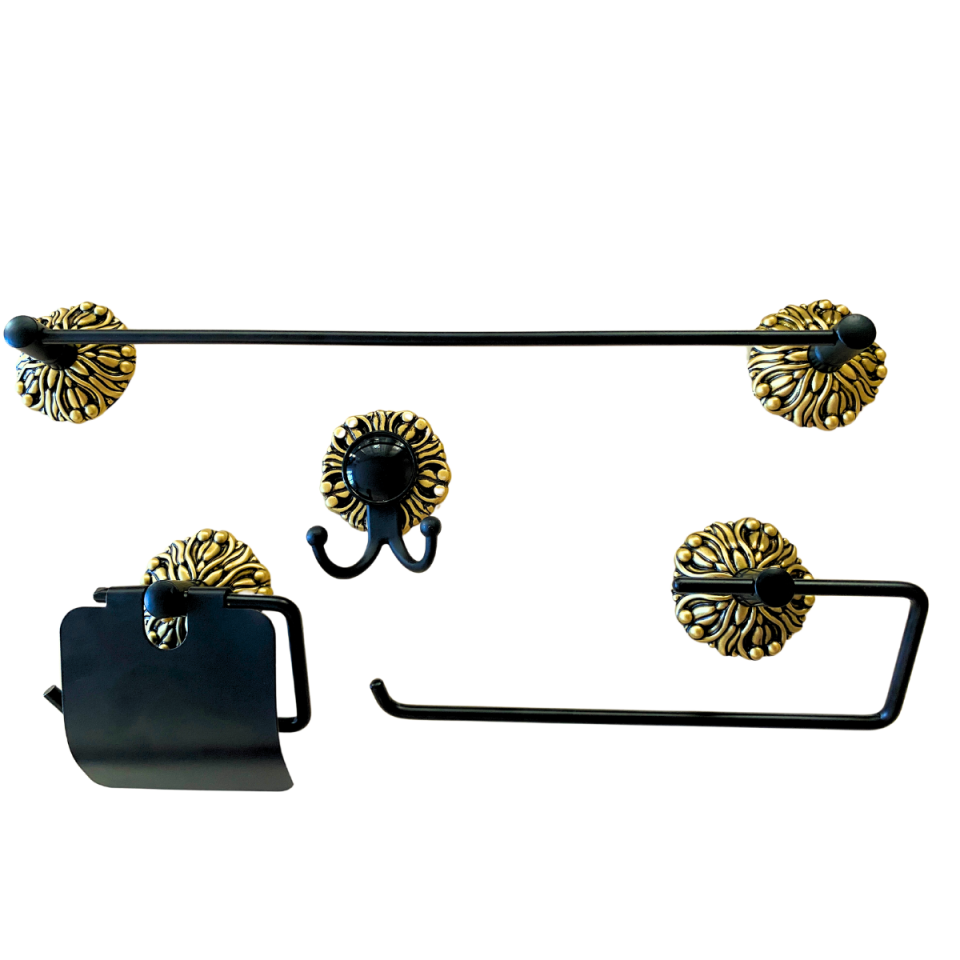 Mucit Home   Paslanmaz Pirinç Banyo Tam set Rolo Havluluk  Kendinden Yapışkanlı Montajsız