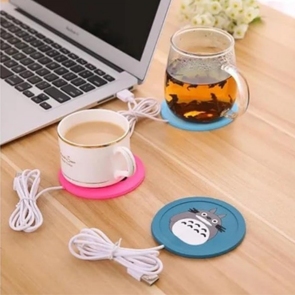 Silikon Bardak Altı Isıtıcı, Kahve Çay Bitki Çayı Sıcak Tutucu Altlık, Isıtıcı Bardak Altlığı, Laptop USB Bardak Isıtıcı