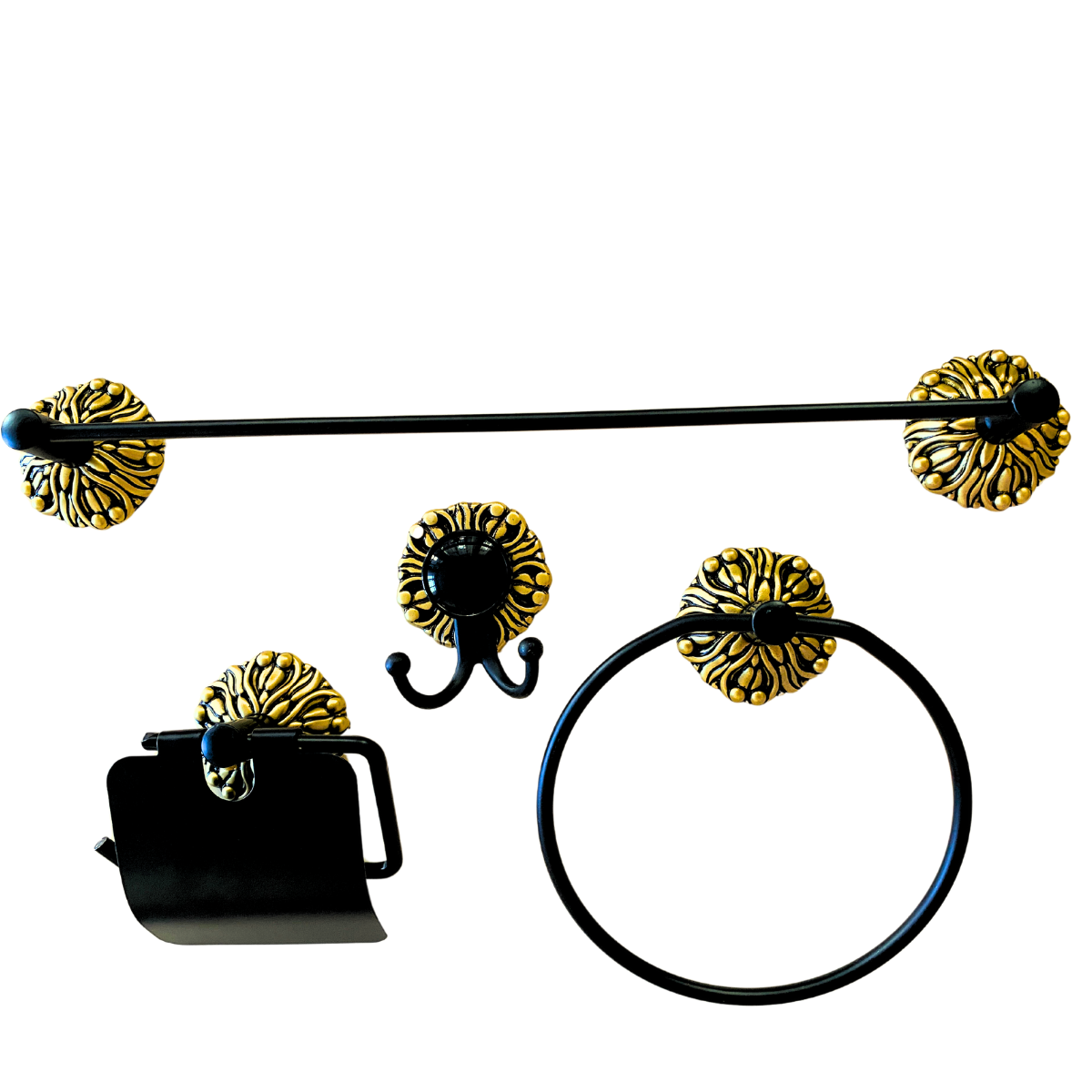 Mucit Home   Paslanmaz Pirinç Banyo Tam set Kendinden Yapışkanlı Montajsız yuvarlak