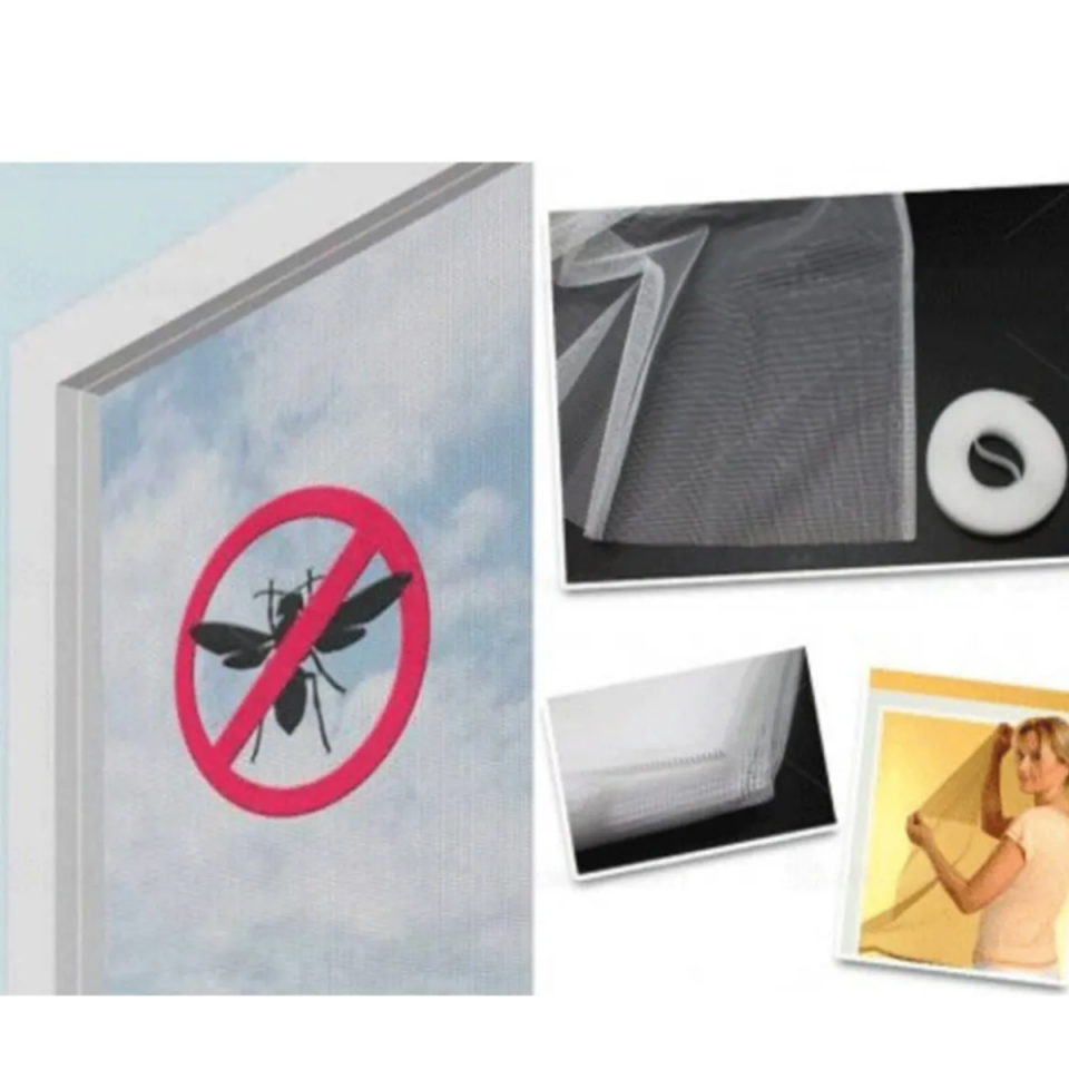 Mucit Home  Cam Sineklik Tül Ayarlanabilir Tek Kanat Yapışkanlı Pencere Tak Çıkar