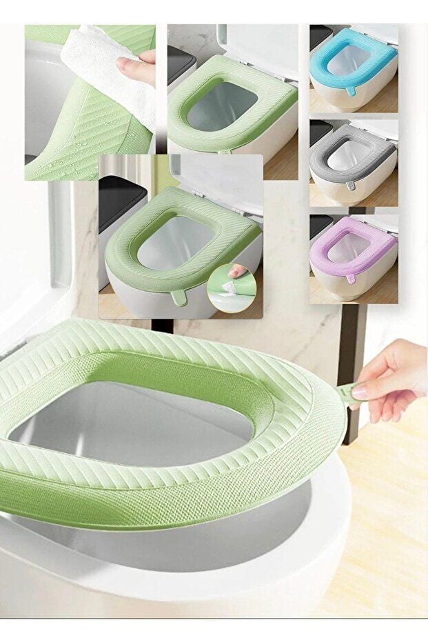 Mucit Home Klozet Kapağı Kılıfı Oturma Süngeri Yıkanabilir Su Geçirmez