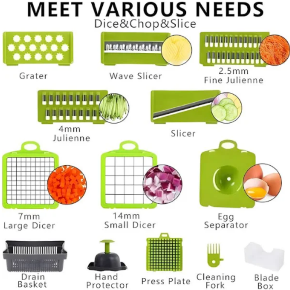Mucit Home  13 Patates Sebze Küp Rende Doğrayıcı Dicer Mandolin Dilimleyici Jülyen Kesici