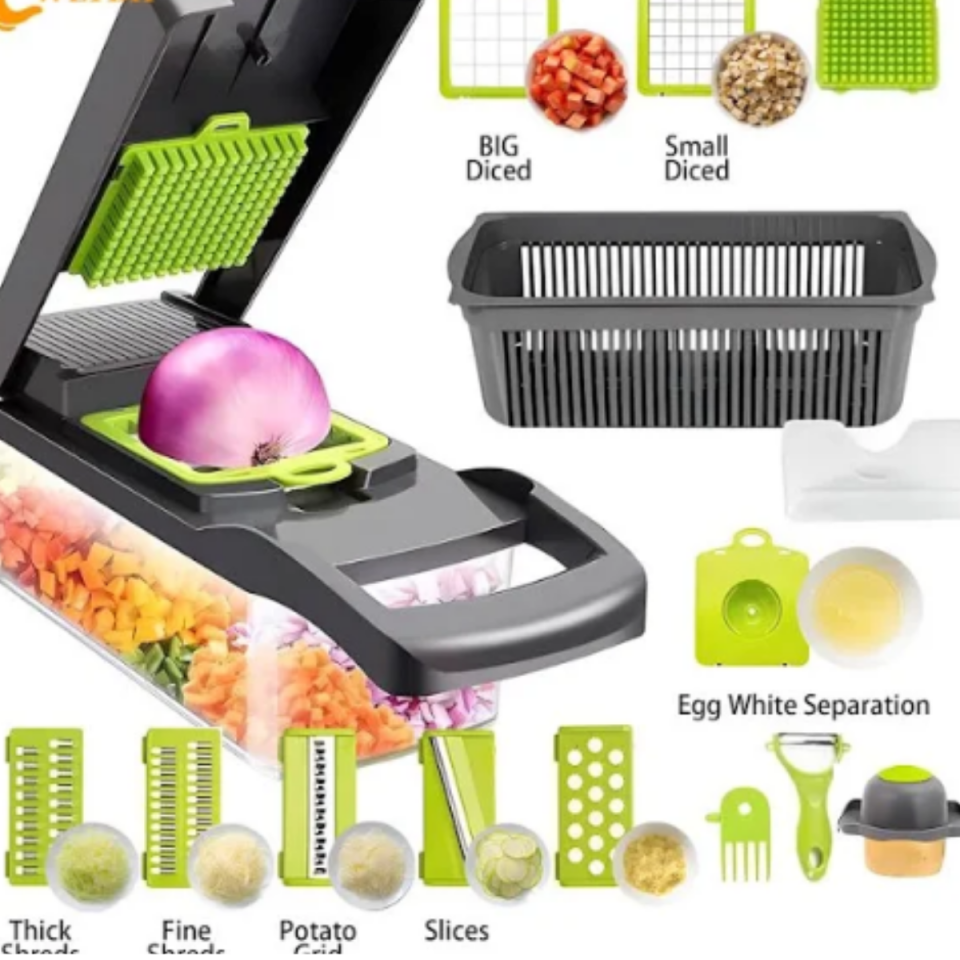 Mucit Home  13 Patates Sebze Küp Rende Doğrayıcı Dicer Mandolin Dilimleyici Jülyen Kesici