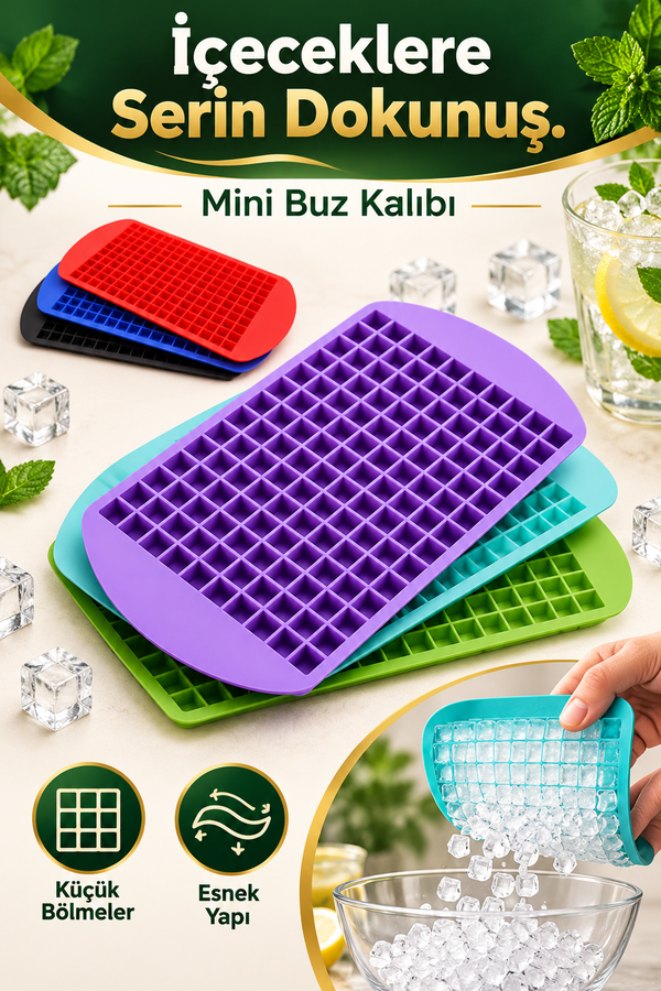 Mucit Home  Esnek Silikon Buz Kabı Mini Buz Kalıbı