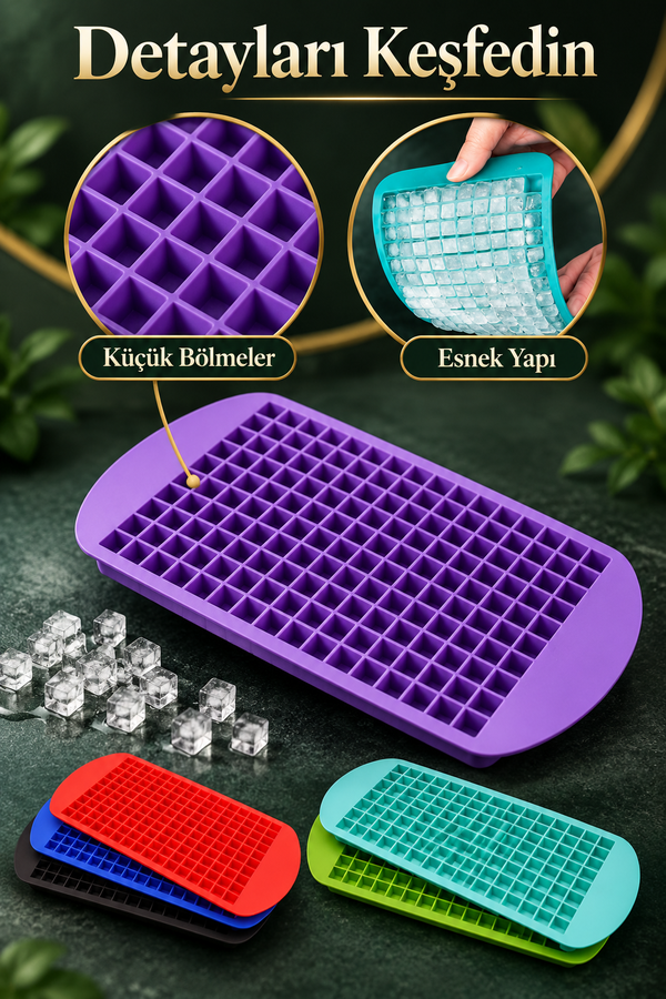Mucit Home  Esnek Silikon Buz Kabı Mini Buz Kalıbı