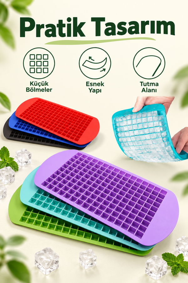 Mucit Home  Esnek Silikon Buz Kabı Mini Buz Kalıbı