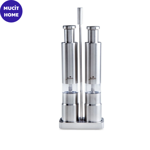 Mucit Home Manuel Basmalı Baharat Öğütücü 1 Adet – 304 Paslanmaz Çelik Tuz & Karabiber Değirmeni