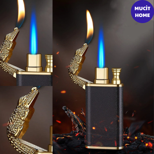 Mucit Home Ejderha Alevli Çift Fonksiyonlu Lüx Çakmak