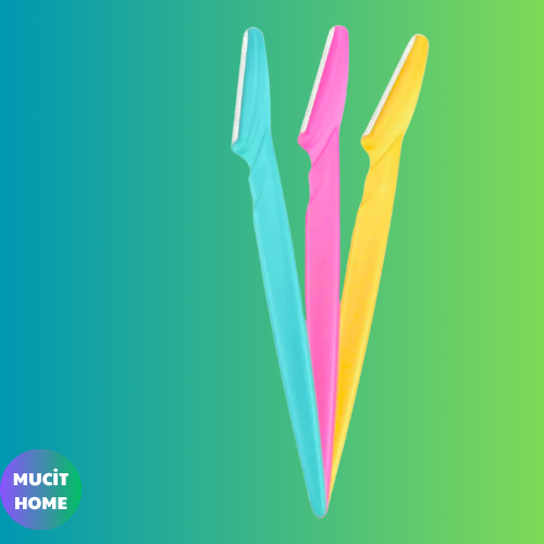 Mucit Home  Kaş Düzeltici Renkli Ustura 3'lü Çelik Set