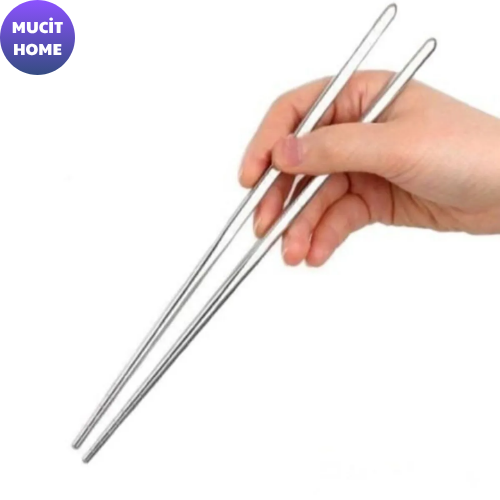 Mucit Home  5'li Paslanmaz Çelik Metal Chopstick