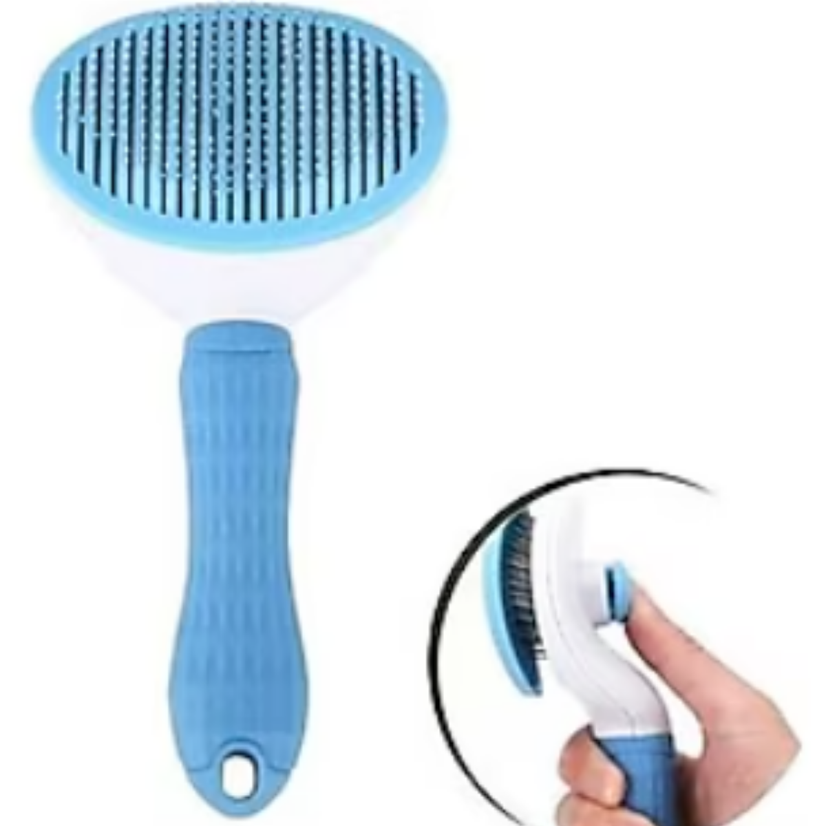 Mucit Home   Otomatik Tarak Temizlenen Tuşlu Evcil Hayvan Fırçası Kedi Köpek Tüy Toplayıcı Tarak silikon saplı mv