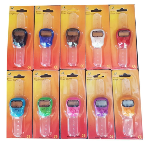 Mucit Home  10 Farklı Renk Parmak Yüzük Zikirmatik Sayaç Kronometre Tesbih