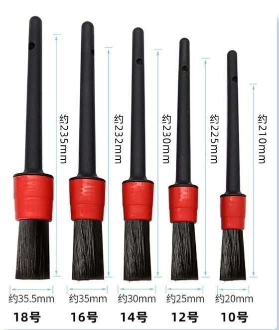 Mucit Home   Araba Temizlik Detay Fırçası 5 li