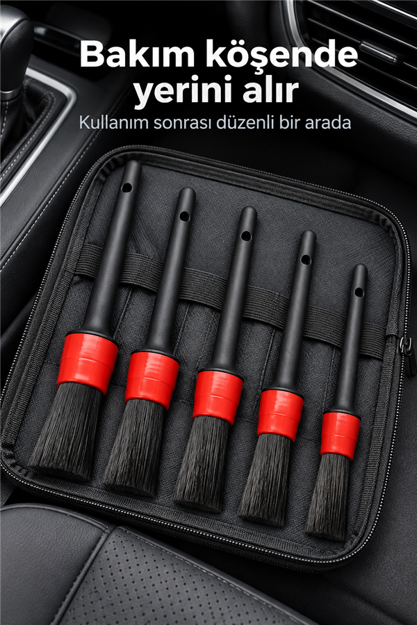 Mucit Home   Araba Temizlik Detay Fırçası 5 li