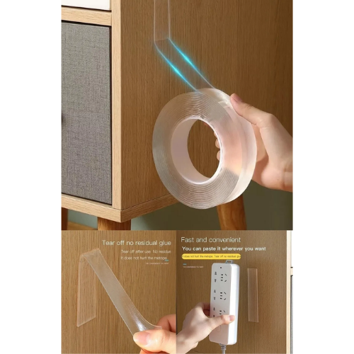 Mucit Home 3 Metre Çift Taraflı Doku Bandı Bant-nano Teknolojili-Süper Güçlü Bant