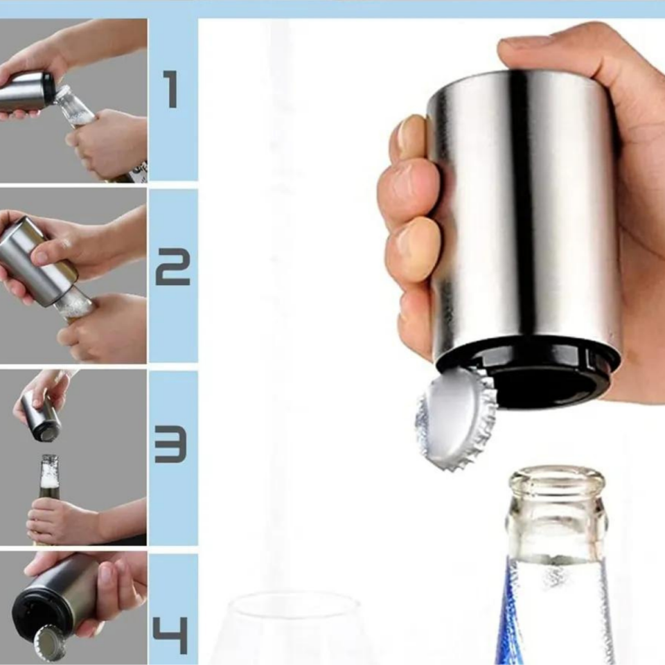 Mucit Home   Otomatik Açacak Manyetik Meşrubat Kapak Açacağı Kapak Bas Çek Mıknatıslı Şişe