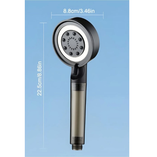 Duş başlığı 5 Fonksiyonlu Çelik Su Tasarruflu Filtreli Turbo Jet duş Başlığı