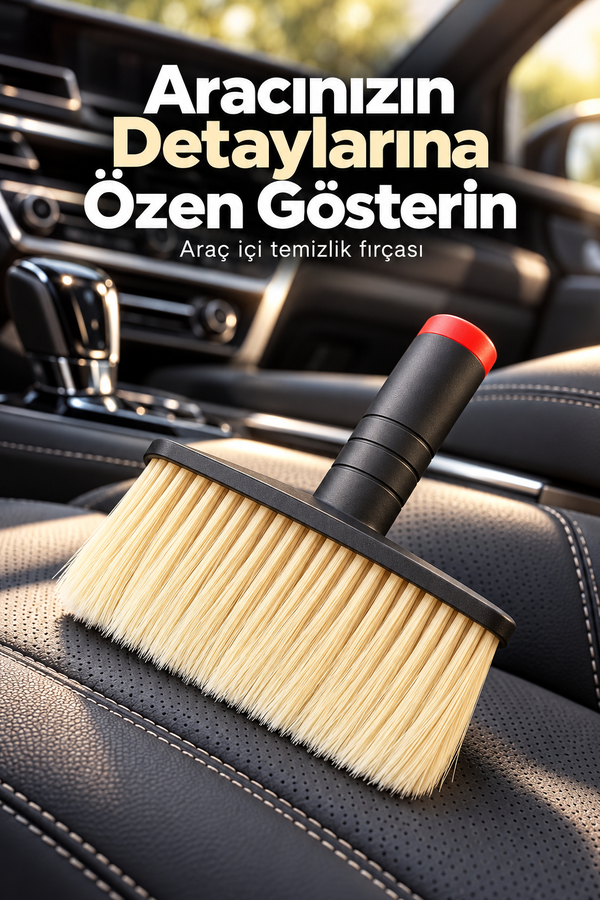 Mucit home Araç İçi Temizlik Fırçası – Yumuşak Kıllı, Çizmez, Detaylı Temizlik, Klima ve Konsol Uyumlu