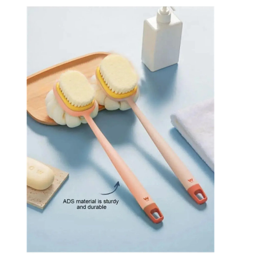 Mucit Home 2'si 1 Arada Kıl Ve Lif Kabağı iİe Duş Vücut Fırçası Uzun Saplı Sırt Fırçası-1 ADET