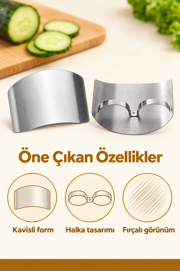 Mucit Home 2 El Parmak Koruyucu Paslanmaz Çelik Parmak Kesilmesini Önleyici Aparat