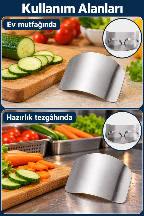 Mucit Home 2 El Parmak Koruyucu Paslanmaz Çelik Parmak Kesilmesini Önleyici Aparat