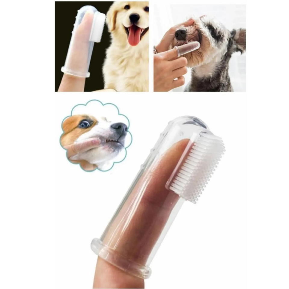 Mucit Home  Bebek Ve Kedi Köpek için Silikon Parmak Diş Kaşıyıcı Dil Temizleyici Diş Fırçası